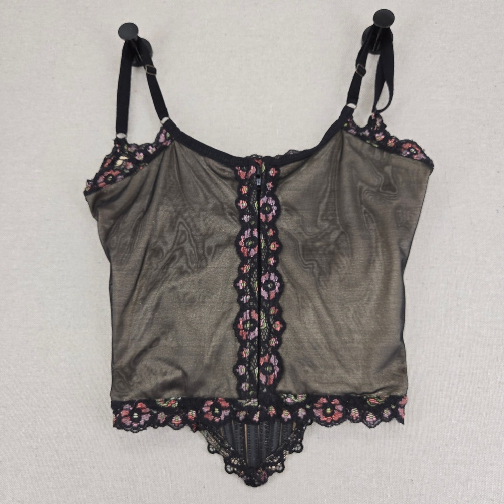 Vintage Catwalk Collection London Lace Up Corset Top Y2K Grunge Fairy - Picture 14 of 16